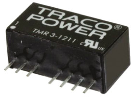 Przetwornica DC-DC, 3W, Uwe 4,5 → 9 V DC, Uwy ±15V dc, Iwy ±100mA, TRACOPOWER