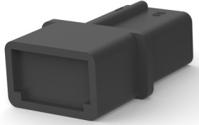 Socket housing, 2 pole, pitch 5.08 mm, straight, black, 1-480498-1