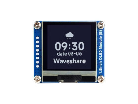 Waveshare 1.5inch OLED Display Module, 128×128 Resolution, SPI / I2C Communication, Black / White Display Color