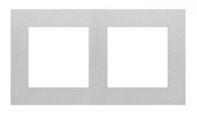 Simon 55 Ramka 2-krotna LINE Aluminium mat TR2/143