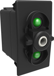 Przełącznik kołyskowy Wł.-wył.-wł. podświetlany 20 A DPST Czarny IP66, IP68 Carling Technologies