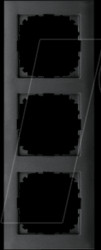 MEG4030-3614 M-PURE frame - 3-gang, anthracite