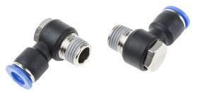 Złączka pneumatyczna R 1/4 męskie Wciskane 8 mm RS PRO Adapter gwintowany kolankowy R 1/4 męskie