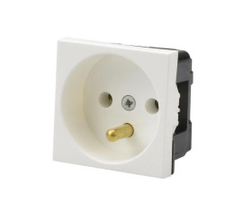 Gniazdo modułowe 1x2P+Z białe bez blokady JL-01-G22-1