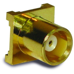 MCX panel socket 50 Ω, solder connection, straight, 252117
