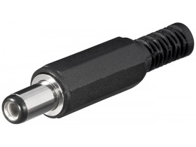 Wtyk DC z zabezpieczeniem przed zginaniem otwór wiercony 2,1...