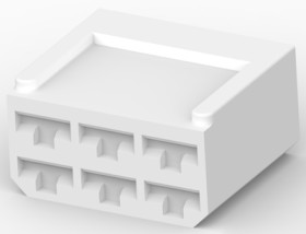 Insulating housing for 6.35 mm, 6 pole, PA, UL 94V-2, natural, 280314