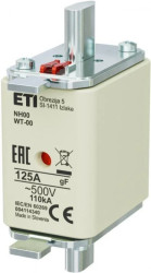 Wkładka bezpiecznikowa NH00 125A gF 500V 004114340