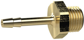 Screw-in hose nozzle, L 57 mm, 25 bar, brass, for pipe systems, 131014