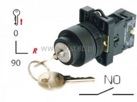 Stacyjka, 2 pozycje stabilne; plastik; [ 0-1 ]
