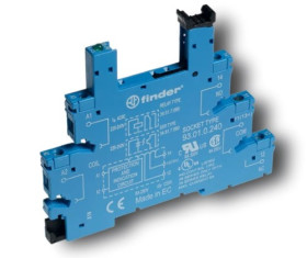 93.01.7.024 Gniazdo wąskoprofilowe 6,2mm do przekaźników serii 34, 6...24vdc,