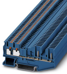 Through terminal block, push-in connection, 0.14-4.0 mm², 4 pole, 24 A, 6 kV, blue, 3209675
