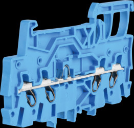 2000-1404 4-conductor feed-through terminal, up to 1 mm² blue