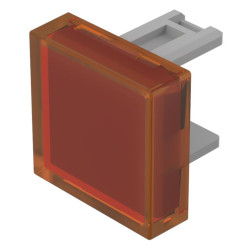 Soczewki do wskaźników, 31-951, Pomarańczowy, Kwadratowy, długość: 15.3