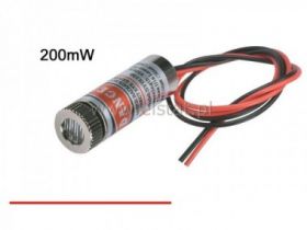Laser liniowy 3-5V; 200mW czerwony; większa moc