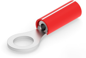 Insulated ring cable lug, 0.8-0.9 mm², AWG 18, 5 mm, red, 2-36153-5
