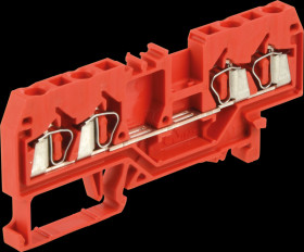280-830 Feed-through terminal block, 4-wire, 1-pole, Ø 0.08 - 2.5 mm