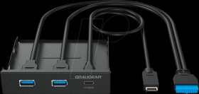 G-MP01 USB 3.1, 3 Port Bay Hub, 2x USB 3.0 A, 1x USB 3.1 C, black