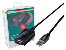 Repeater USB USB 2.0 USB A gniazdo USB A wtyk 10m blister A-DA-73100