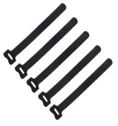 Opaska kablowa wielokrotnego użytku z rzepem 210x16mm, czarna, 18218 /5szt./C295