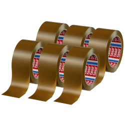tesa 04124-00096-00 tesapack PVC Packaging Tape 66m x 50mm 6pcs