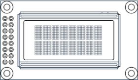 OLED-008N002A-BPP5N00000 8 x 2 Character OLED