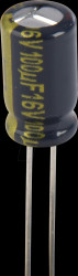 EEUFC1C101 Electrolytic capacitor, radial, 100 µF, 16 V, 105°C, low ESR, AE