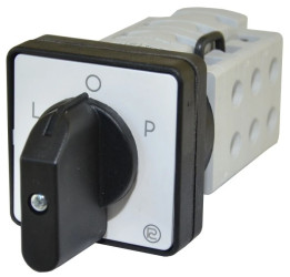 Łącznik krzywkowy pulpitowy z płytą czołową i tabliczką, uszczelniony, 16A, L-0-P, 3 fazy T0-Ł S16JDG9151 C6