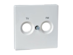 MERTEN D-LIFE Płytka czołowa z oznaczeniem FM+TV do gniazda antenowego biel polarna MTN299719 SCHNEIDER ELECTRIC
