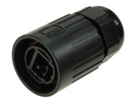 Obudowa złącza; RJ45 8p8c; RJ45F6II; 8 torów; na przewód; proste; czarny; zatrzaskowe; wtykany; 6-7mm; IP67; poliwęglan; Weipu;