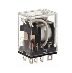 Przekaźnik mocy 110V dc DPDT Omron 900mW, Wciskane 11 000Ω Wciskane