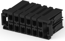 Socket header, 12 pole, pitch 5.08 mm, straight, black, 2-917659-6