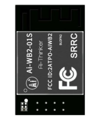 Moduł WiFi i Bluetooth Ai-WB2-01S, IEEE 802.11 b/g/n, WEP, WPA, WPA2, GPIO, PCM, UART, 2.7 → 3.6V, RF Solutions