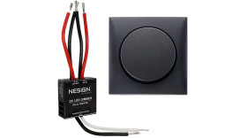 Ściemniacz, pokrętła: 1, Okrągły przycisk operatora, 96W, 48V dc