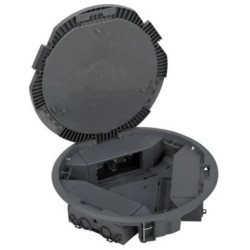 SIMON Connect Puszka KF podłogowa okrągła fi 300mm 6xK45 kątowa szara KF300C/1