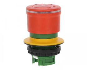 Miniaturowy przycisk bezpieczeństwa 30mm do otworu 22mm pierścień podświetlany odblokowanie przez przekręcenie M22-PVLT30