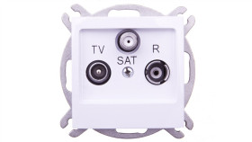 Impresja Gniazdo Antenowe Rtv-Sat Przelotowe Białe Gpa-Ysp/M/00