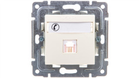 Dante Gniazdo Telefoniczne Pojedyncze Rj11 Krem 450363