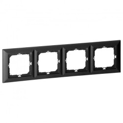 Ramka poczwórna Pearl, Ra-4P, czarny