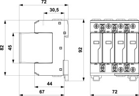 Ogranicznik przepięć typ 1 12.5kA FLP-12,5 V/4 do 350V DC szyna DIN ochronnik przepięciowy dla niskiego napięcia