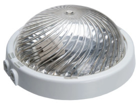 Oprawa TRIO, E27 z czujnikiem ruchu, 75W, biała-polipropylen, 2xdławik, klosz przeźroczysty-poliwęglan, IP44, IK10 A2120-P-HF