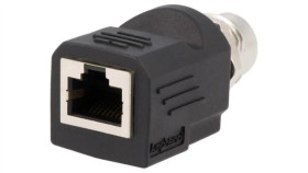 Rjs-12D04ff-Ls8001 Adapter M12 Żeński,Rj45 Gniazdo Kod D-Ethernet 4Pin Proste