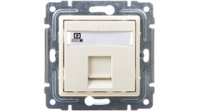 Vena Gniazdo Komputerowe Pojedyncze Rj45 Kat.5E Nieekranowane Krem 510365