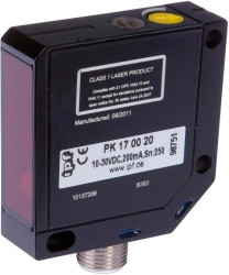 Laserowy czujnik kontrastu, 50x50x15mm, Sn: 0-250, 12-30V DC, 4-20mA, złącze M12 4pin, PK170020