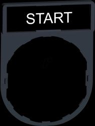 ZBY2303 Legend holder 30x40 mm, for Ø 22-mm devices, with START sign