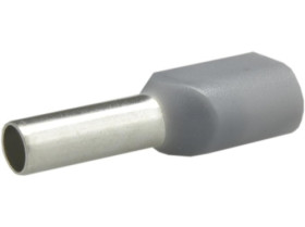 Tulejka kablowa izolowana podwójna 0,75x10 - SZARA (100szt)