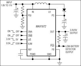 Step-Up/Down DC-DC Converter in QSOP Package