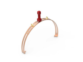 Uchwyt gąsiorowy uniwersalny miedziany z plastikiem g6 MAX 59.2 MAX CU /95901203/