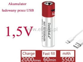 Akumulator litowo-jonowy; 5500mAh; 1,5V ( AA )