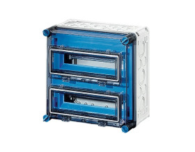 Skrzynka modułowa Mi, IP 65, wlk.2 - 2x12 modułów, bez zacisków, z 2 okienkami Mi 1227 2000616